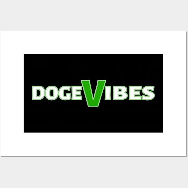 Doge Vibes-Green Wall Art by Blacksun Apparel